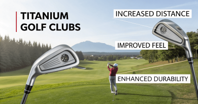 What are the advantages of titanium golf clubs?